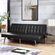 Load image into Gallery viewer, Futon Sofa by Naomi Home - Material: Faux Leather 