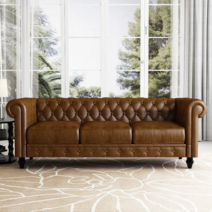 Amayas 88.2'' Vegan Leather Sofa