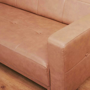 Graham 85.43'' Vegan Leather Sleeper Sofa