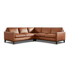 Load image into Gallery viewer, Danyale Leather Sectional with Wood Base