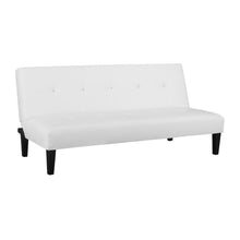 Load image into Gallery viewer, Futon Sofa by Naomi Home - Material: Faux Leather, Size: Button Tufted