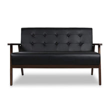 Load image into Gallery viewer, Modern Solid Loveseat Sofa Upholstered PU Leather 2-Seat Couch