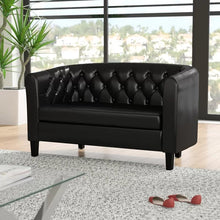 Load image into Gallery viewer, Franchette 49&#39;&#39; Vegan Leather Loveseat