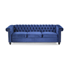 Load image into Gallery viewer, Tufted Chesterfield Faux Leather 3 Seater Sofa