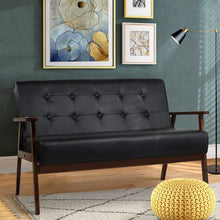 Load image into Gallery viewer, Modern Solid Loveseat Sofa Upholstered PU Leather 2-Seat Couch