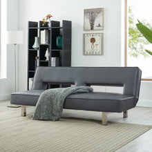 Load image into Gallery viewer, Futon Sofa by Naomi Home - Color: Espresso, Material: Faux Leather