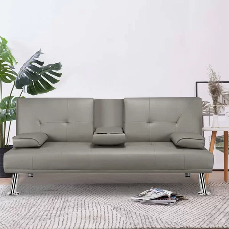 Aml 66.2'' Vegan Leather Sleeper Sofa