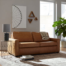 Load image into Gallery viewer, Andrews Contemporary Top-Grain Leather Sofa, 82&quot;W, Cognac