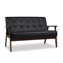 Load image into Gallery viewer, Modern Solid Loveseat Sofa Upholstered PU Leather 2-Seat Couch