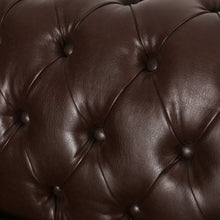 Load image into Gallery viewer, Tufted Chesterfield Faux Leather 3 Seater Sofa