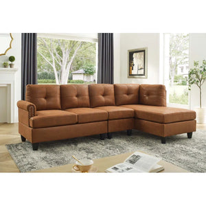 Ailsun 3 - Piece Vegan Leather Chaise Sectional