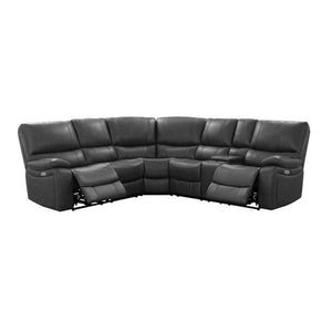 Weisend 187" Wide Genuine Leather Symmetrical Reclining Corner Sectional