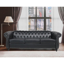 Load image into Gallery viewer, Chesterfield Sofa, Button Tufted , Sectional Sofa PU Upholstered 3 Seater Couch