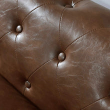 Load image into Gallery viewer, Button Tufted Chesterfield Sofa Sectional Sofa PU Upholstered 2 Seater Couch Rolled Arm