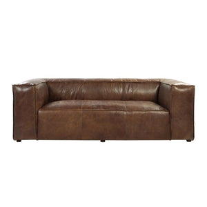 Retro Brown Top Grain Leather Sofa Brancaster Industrial Vintage