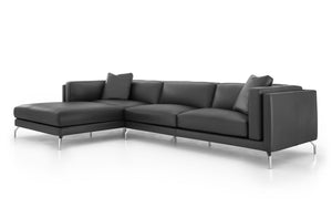 Reade Sectional Sofa top-grade Brazilian leather