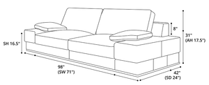 Modern Murray Sofa full-grain semi aniline leather