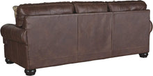 Load image into Gallery viewer, Beamerton New Traditional Leather Queen Sofa Sleeper with 2 Accent Pillows, Brown