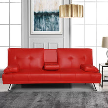 Load image into Gallery viewer, Aml 66.2&#39;&#39; Vegan Leather Sleeper Sofa