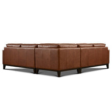 Load image into Gallery viewer, Danyale Leather Sectional with Wood Base