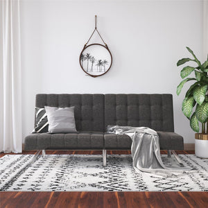 River Street Designs Emily Convertible Tufted Futon Sofa 