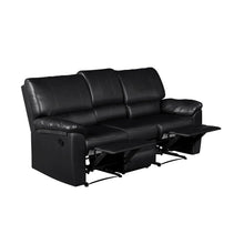 Load image into Gallery viewer, Relax-A-Lounger Clifton Reclining Sofa, Black Faux Leather