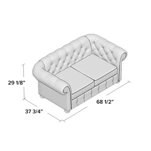 Lucious 68.4'' Vegan Leather Loveseat