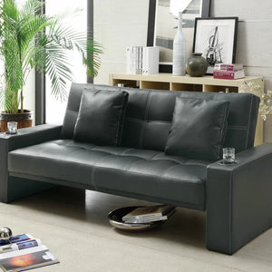 77'' Vegan Leather Sleeper Sofa