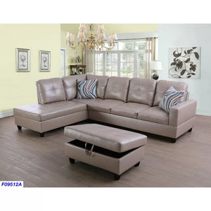 Gafnit 3 - Piece Vegan Leather Chaise Sectional