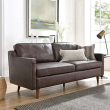 Load image into Gallery viewer, Impart Upholstered Leather Sofa, Brown