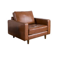 Load image into Gallery viewer, Clark 40.5&quot; W Tufted Genuine Top Grain Leather Armchair