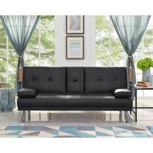 Load image into Gallery viewer, Futon Sofa by Naomi Home - Material: Faux Leather 