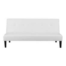 Load image into Gallery viewer, Futon Sofa by Naomi Home - Material: Faux Leather, Size: Button Tufted