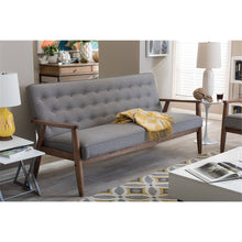 Load image into Gallery viewer, Sorrento Sofa, Black Faux Leather