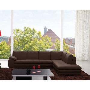 Sanara 123" Wide Genuine Leather Sofa & Chaise