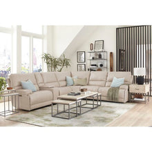 Load image into Gallery viewer, 127&quot; Wide Leather Match Symmetrical Modular Corner Sectional