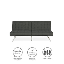 Load image into Gallery viewer, River Street Designs Emily Convertible Tufted Futon Sofa 