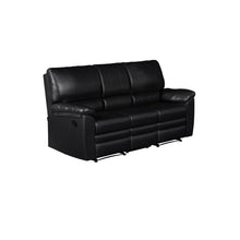 Load image into Gallery viewer, Relax-A-Lounger Clifton Reclining Sofa, Black Faux Leather