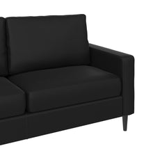 Load image into Gallery viewer, Queer Eye Wainwright Modern Sofa, Small Space Living Room Furniture, Black Faux Leather