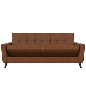 Giblin 81'' Vegan Leather Sleeper Sofa