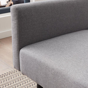 Sofa Bed with Buttonless Tufting and Removable Arms 