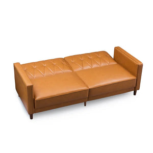 Bruss 77'' Vegan Leather Sofa Bed