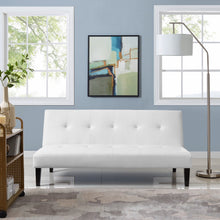 Load image into Gallery viewer, Futon Sofa by Naomi Home - Material: Faux Leather, Size: Button Tufted