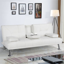 Load image into Gallery viewer, Easyfashion Sofa, White Faux Leather