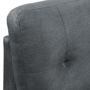 104'' Wide Suede Sectional Sofa with Storage Ottoman and Cup Holders