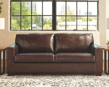 Load image into Gallery viewer, Morelos Contemporary Leather Sofa, Brown, Charcoal, Standard, Sleeper