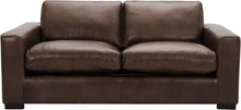 Load image into Gallery viewer, Westview Extra-Deep Down-Filled Leather Sofa Couch, 89&quot;W, Brown