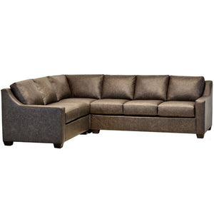 Godinne 117" Wide Genuine Leather Corner Sectional