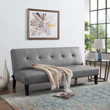 Load image into Gallery viewer, Futon Sofa by Naomi Home - Color: Espresso, Material: Faux Leather