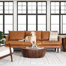 Load image into Gallery viewer, Girona Sofa in Full-Grain Pure-Aniline Italian Leather, Cognac Tan